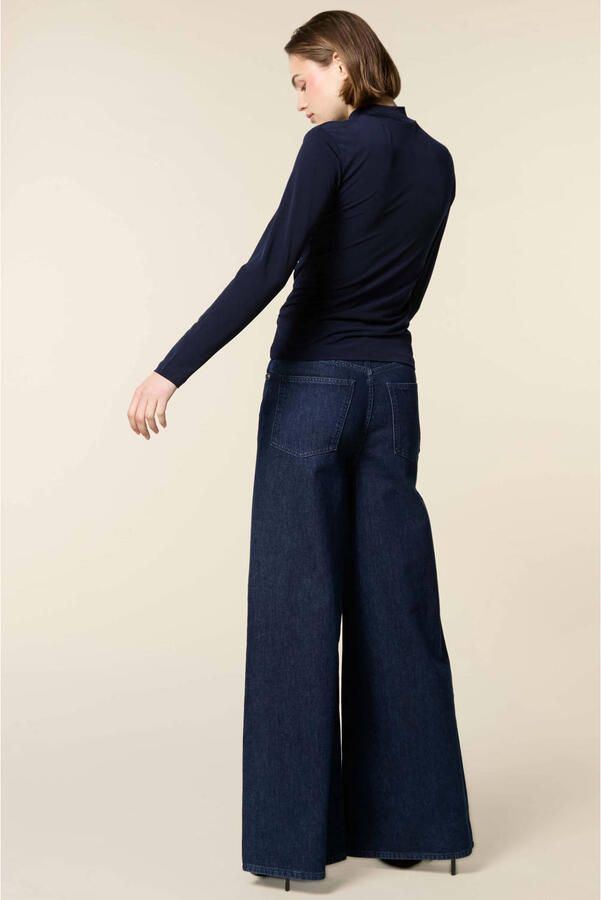 Homage to Denim wide leg jeans donkerblauw - Foto 3