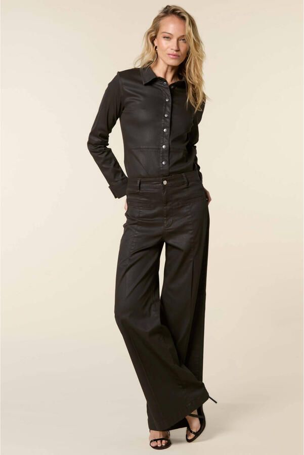 Homage to Denim wide leg jeans donkerbruin