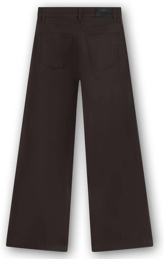 Homage to Denim wide leg jeans donkerbruin - Foto 3
