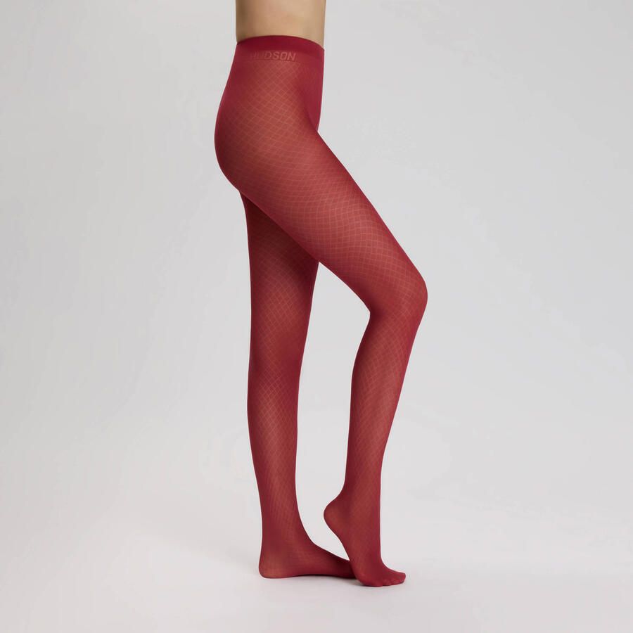 Hudson panty 40 denier Cosy Diamond rood - Foto 2