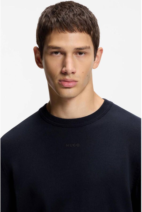 HUGO gebreide trui donkerblauw - Foto 2