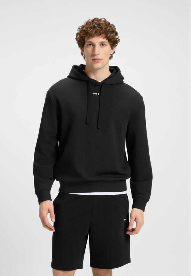 Hugo Boss Zwarte trui met capuchon en elastische boorden Zwart Heren - Foto 3