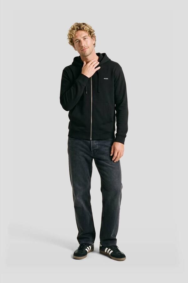 HUGO Relaxed fit sweatjack van puur katoen model 'DAPOZIP'
