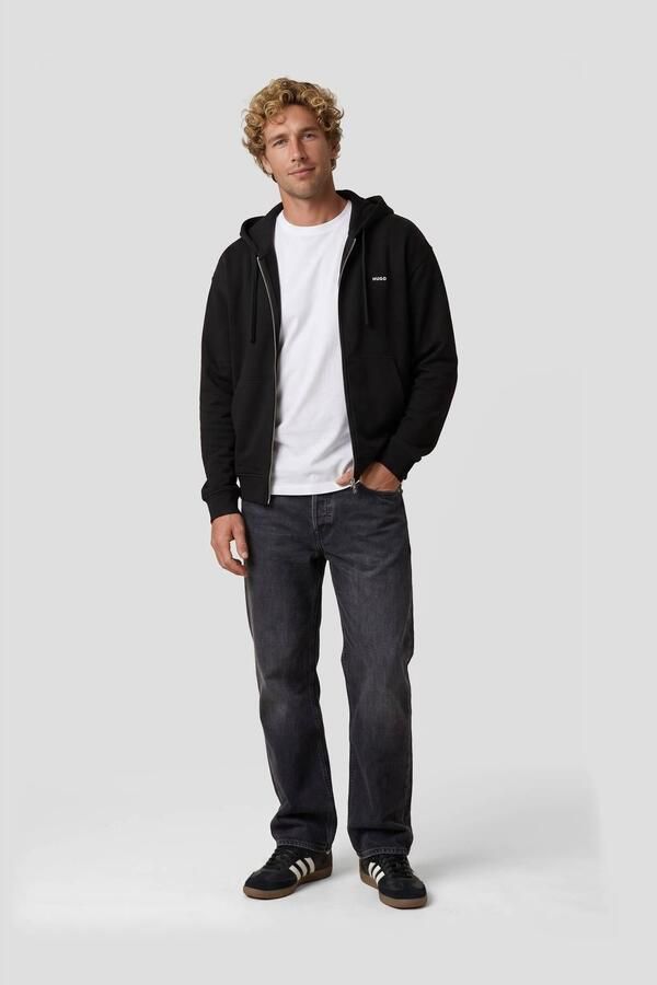 HUGO Relaxed fit sweatjack van puur katoen model 'DAPOZIP' - Foto 2