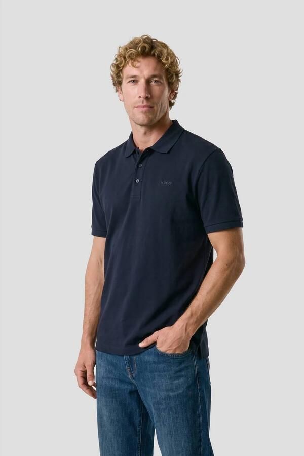 HUGO regular fit polo donkerblauw