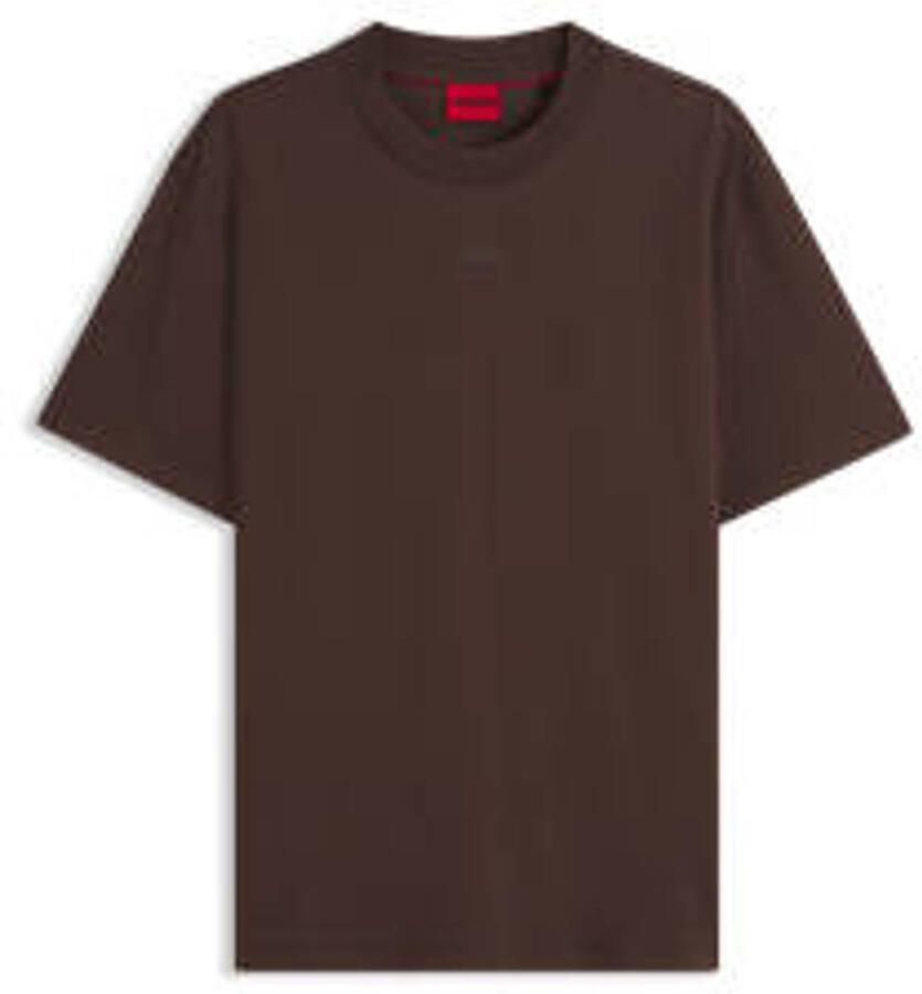 HUGO regular fit T-shirt donkerbruin