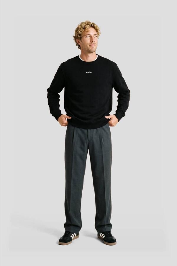 HUGO Oversized sweatshirt met labelprint model 'Dapocrew'