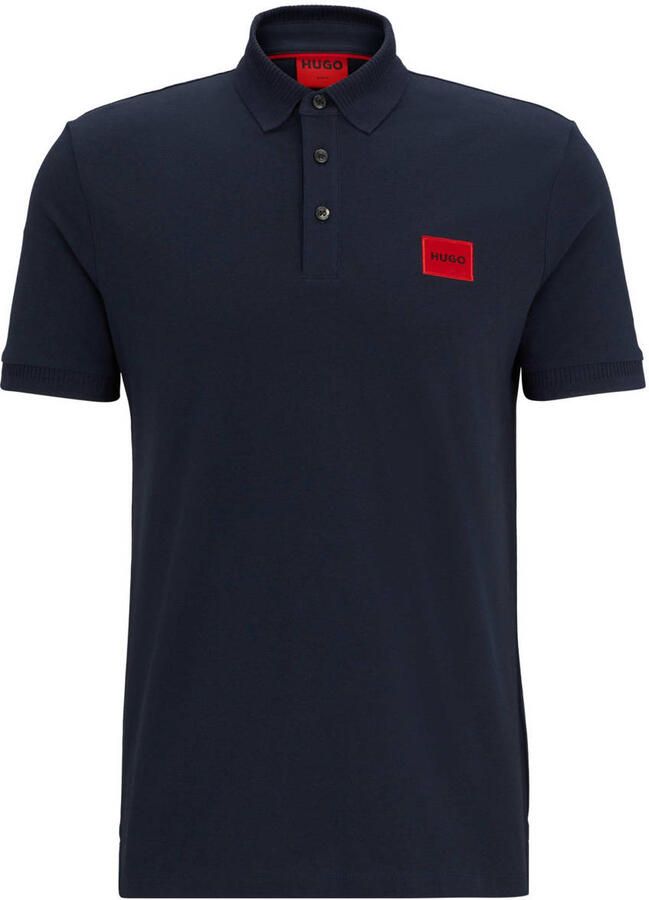 HUGO Regular fit poloshirt met labelpatch model 'Dereso'