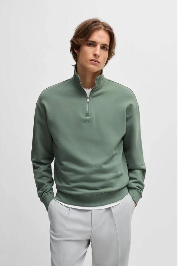 HUGO Sweatshirt met labelprint model 'Durty' - Foto 2