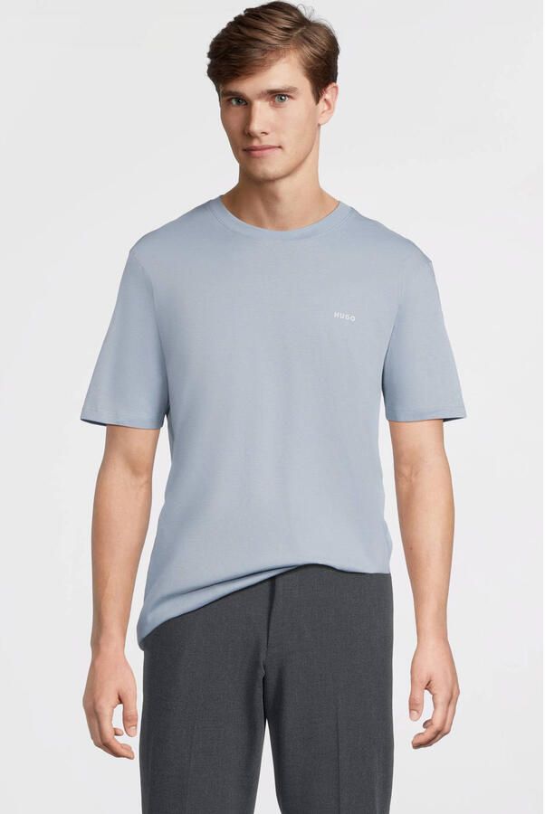 HUGO T-shirt met labelprint model 'Dero' - Foto 4