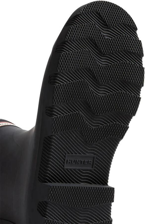 Hunter Downpour short boot regenlaarzen met profielzool en logo zwart - Foto 3