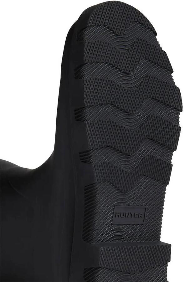 Hunter Downpour tall regenlaarzen met profielzool en logo zwart - Foto 3