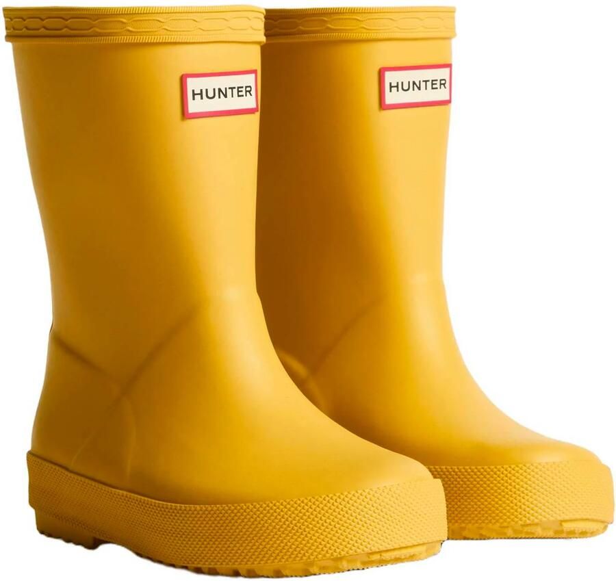 Hunter Original Kids First Wellington regenlaarzen geel