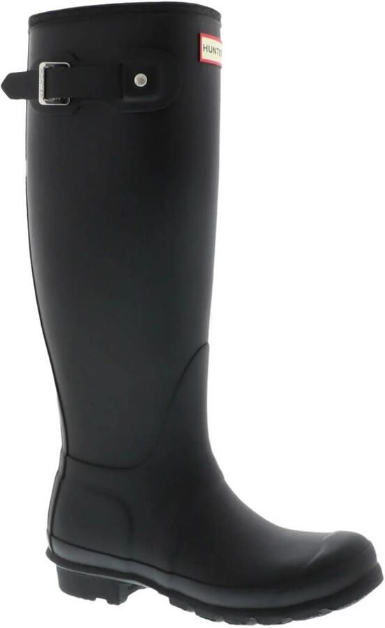 Hunter Original Tall Wellington Boots regenlaarzen met profielzool en logo zwart - Foto 4