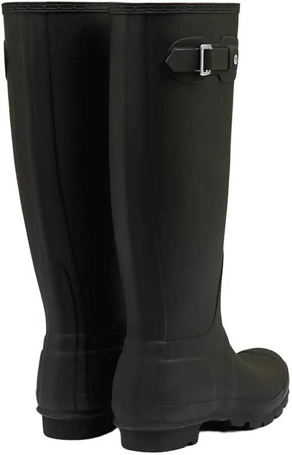 Hunter Original Tall Wellington Boots regenlaarzen met profielzool en logo zwart