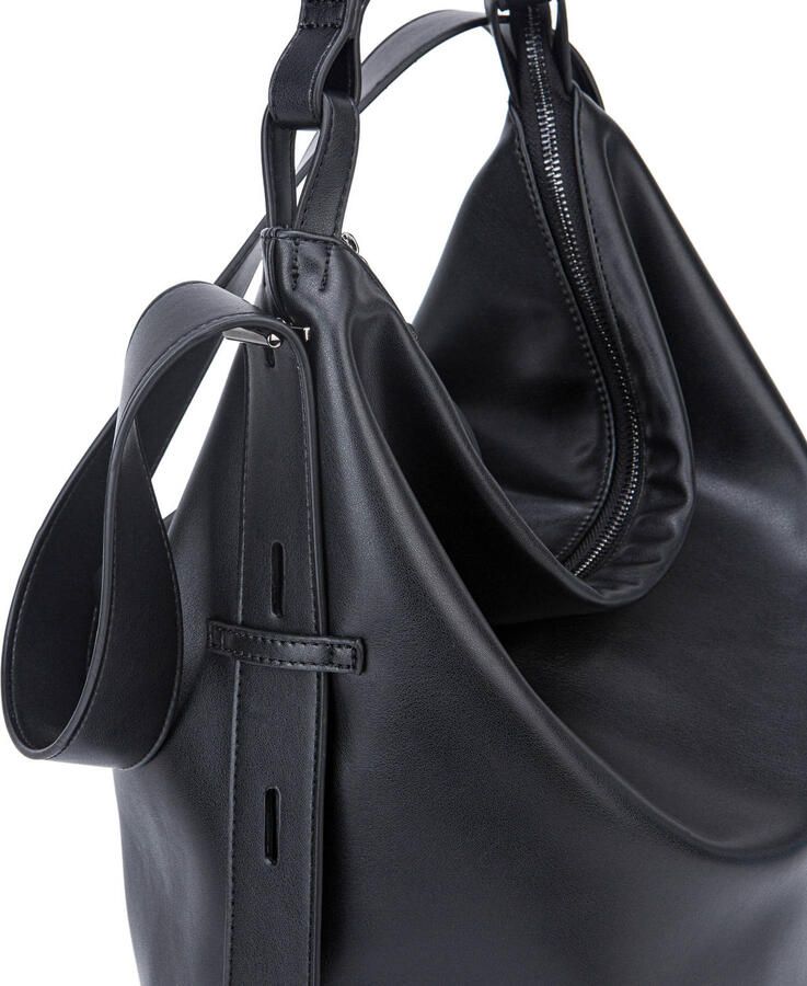 Hvisk Zwarte Zachte Structuur Schoudertas Black Dames
