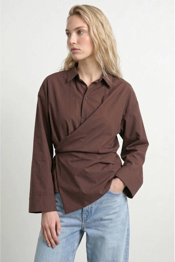 HYPEDROP blouse bruin