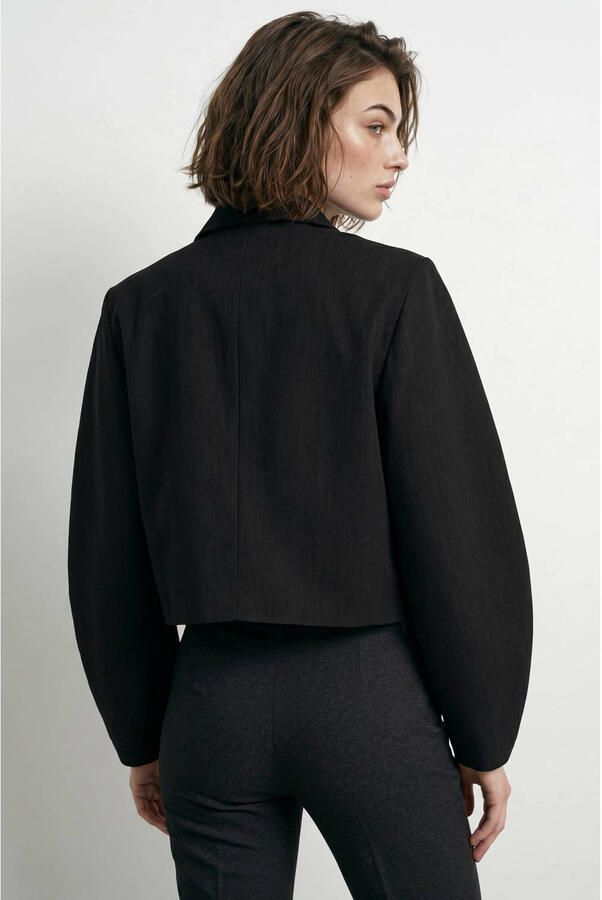 HYPEDROP cropped blazer zwart - Foto 3