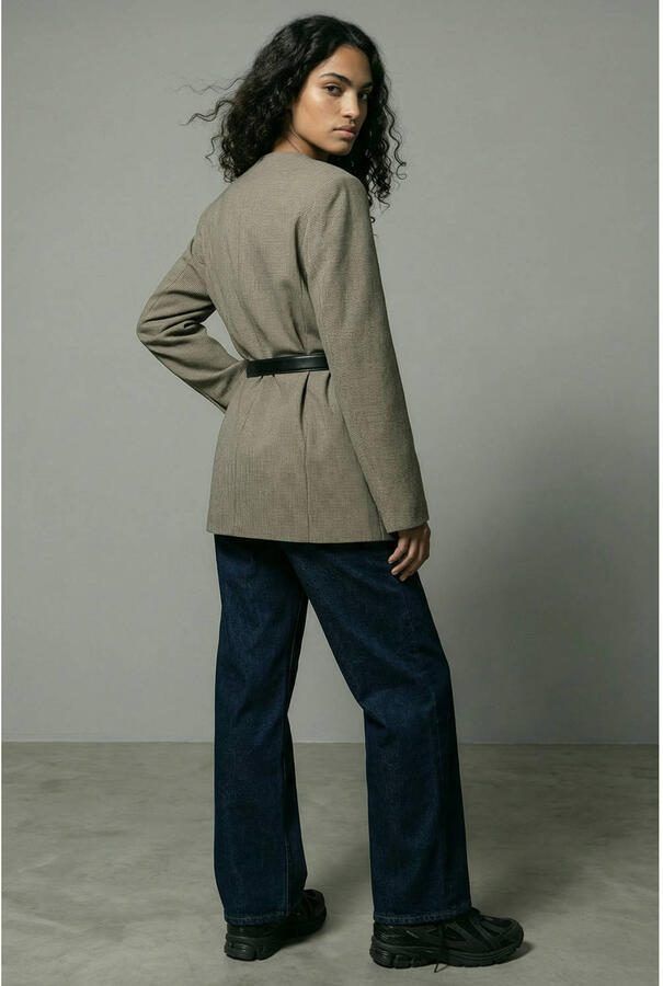 HYPEDROP geruit regular blazer zwart - Foto 2