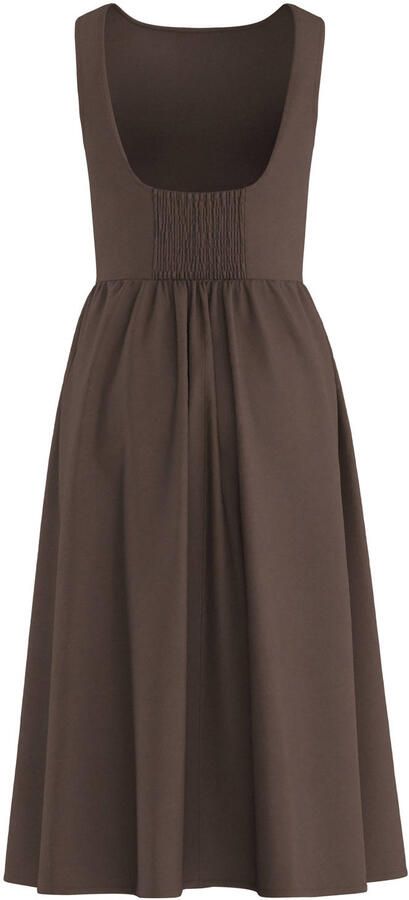 HYPEDROP midi jurk bruin - Foto 3