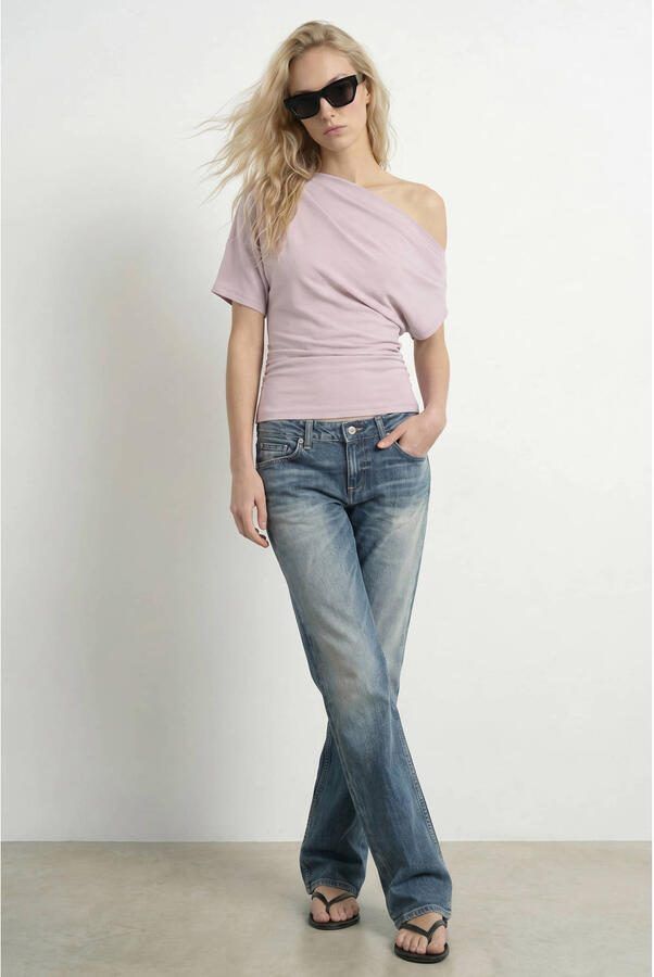 HYPEDROP one shoulder top lila