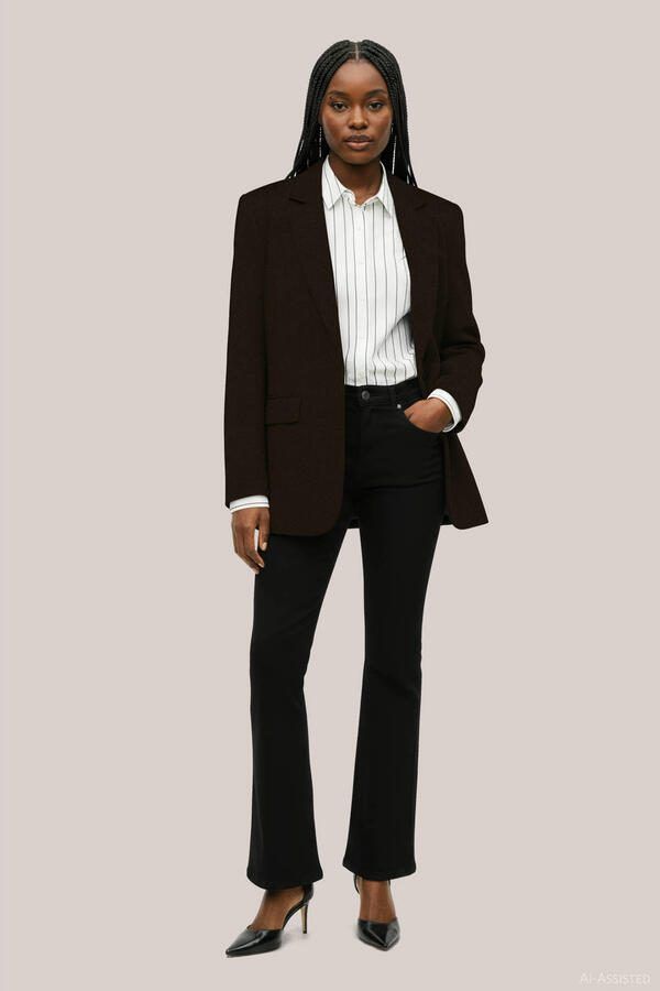 HYPEDROP regular blazer donkerbruin - Foto 3
