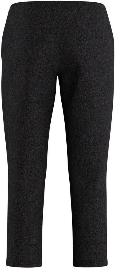 HYPEDROP slim fit gebreide cropped broek met linnen zwart - Foto 2