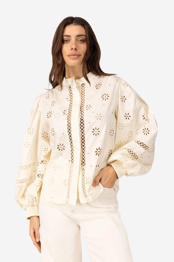 Ibana Broderie blouse Tomasa naturel - Foto 6