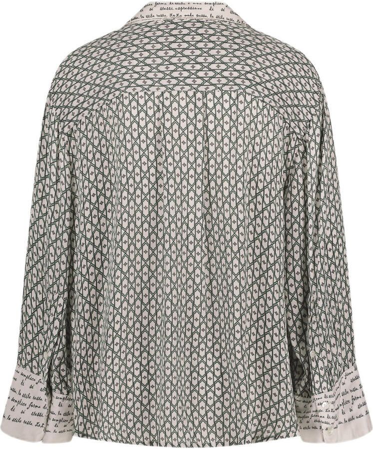 Ibana Viscose blouse met print Tafine groen