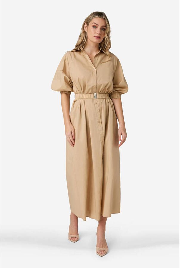 Ibana Canvas maxi-jurk Danique Beige - Foto 5