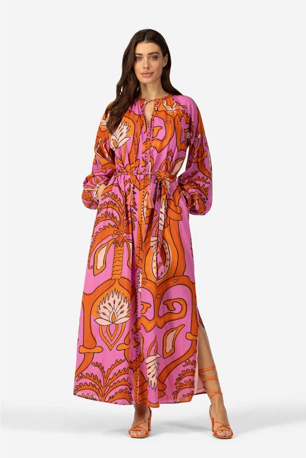 Ibana Maxi-jurk met print Dalmi roze