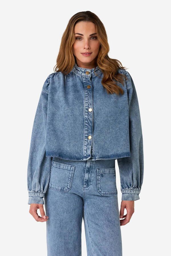 IBANA denim blouse medium blue denim - Foto 5
