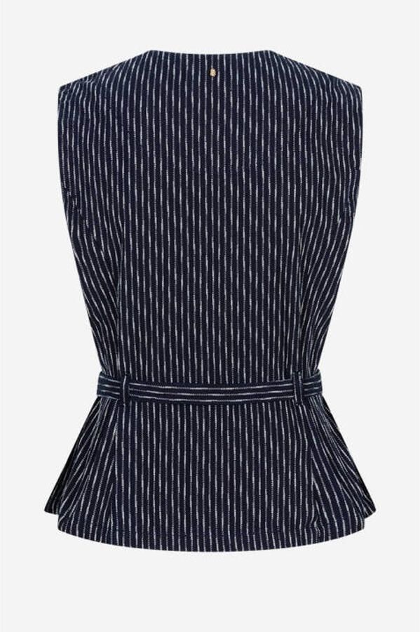IBANA gestreepte blouse donkerblauw