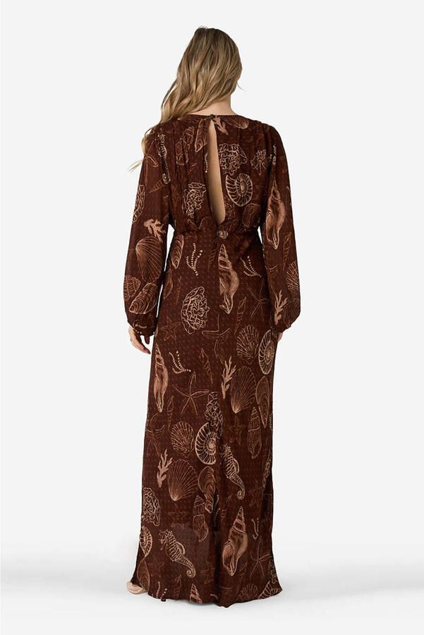 IBANA maxi jurk bruin - Foto 3
