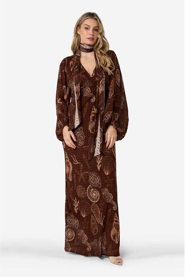 IBANA maxi jurk bruin - Foto 2