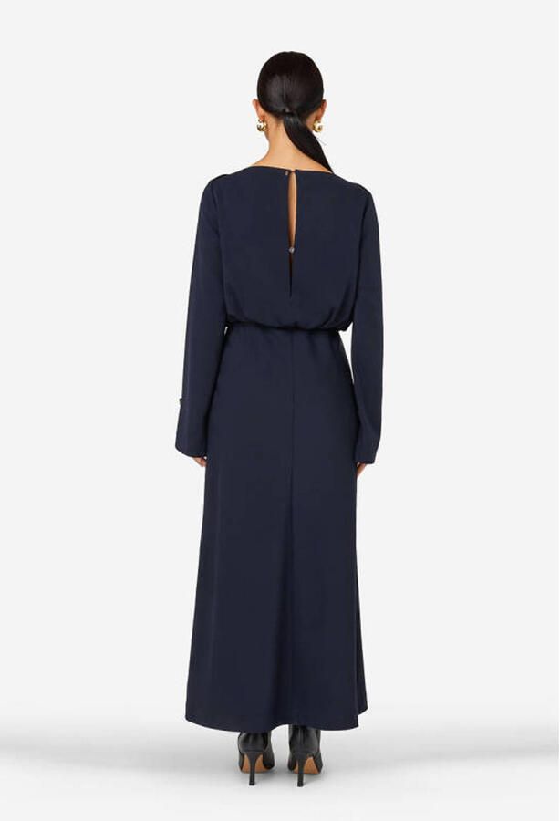 IBANA midi jurk met ceintuur blauw - Foto 3