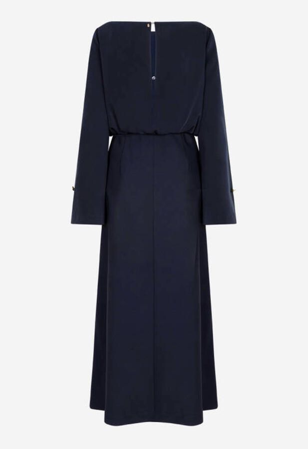 IBANA midi jurk met ceintuur blauw - Foto 2