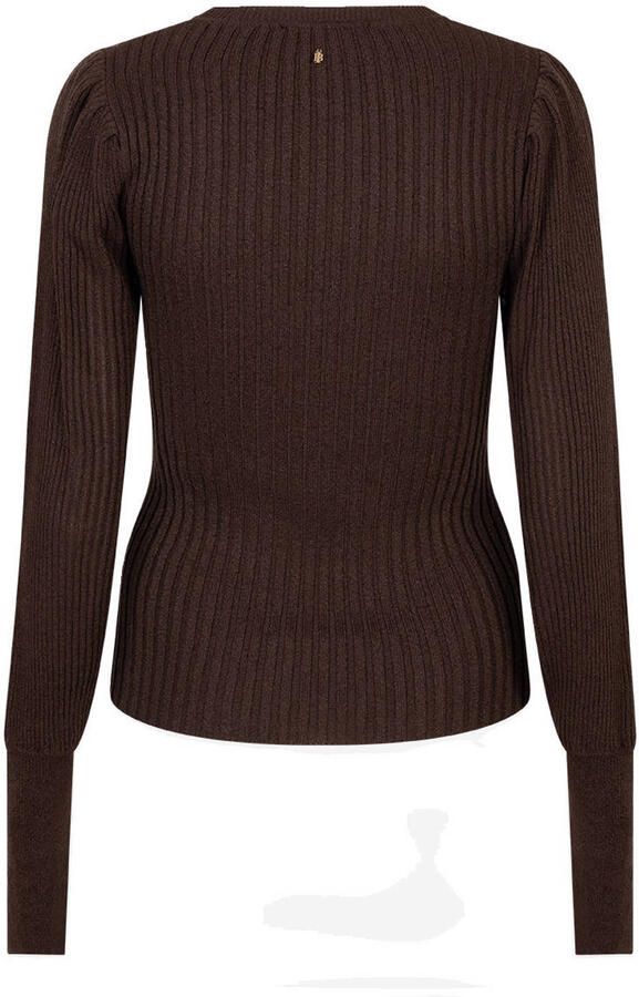 IBANA pullover trui donkerbruin met lurex - Foto 6