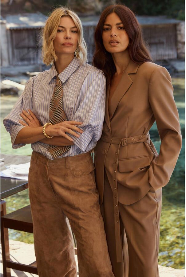 IBANA regular blazer met wol lichtbruin - Foto 7