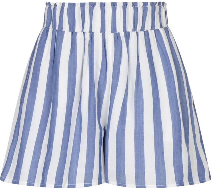IBANA regular waist gestreepte casual short blauw