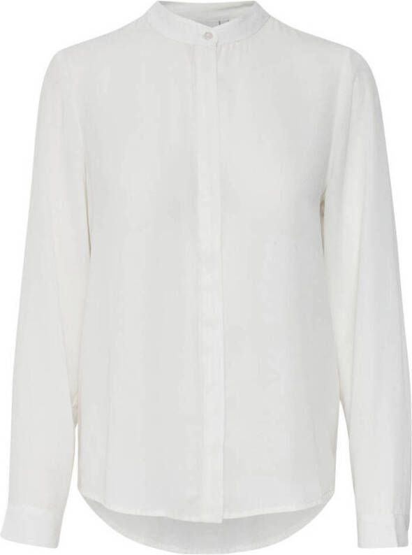 ICHI blouse IHCELLANI SH van gerecycled polyester wit