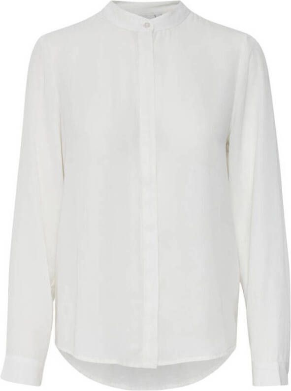 ICHI blouse IHCELLANI SH van gerecycled polyester wit