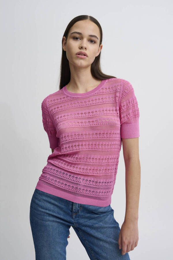 ICHI gebreide top IHMARINDA roze