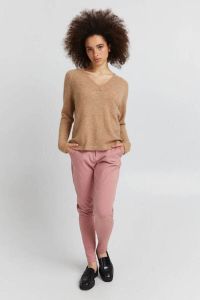 Ichi Gebreide pullover met V-hals model 'IHKamara'
