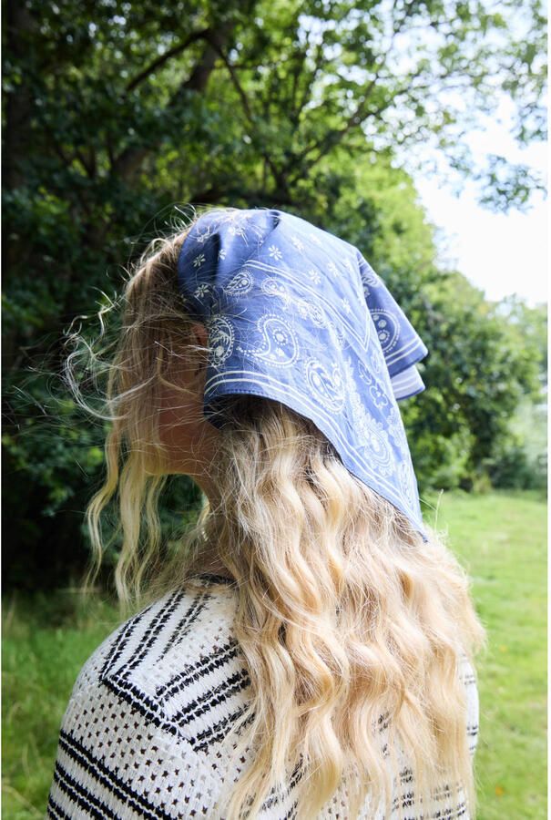 ICHI bandana IAELOUISE blauw - Foto 3
