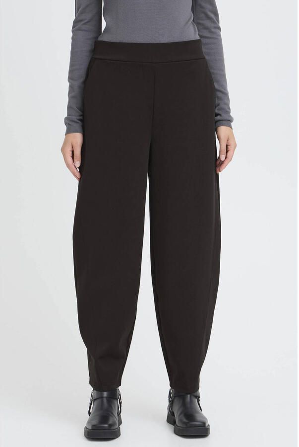 ICHI barrel broek donkerbruin