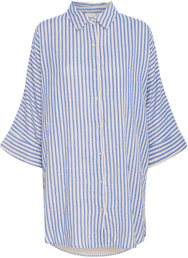 ICHI blouse blauw
