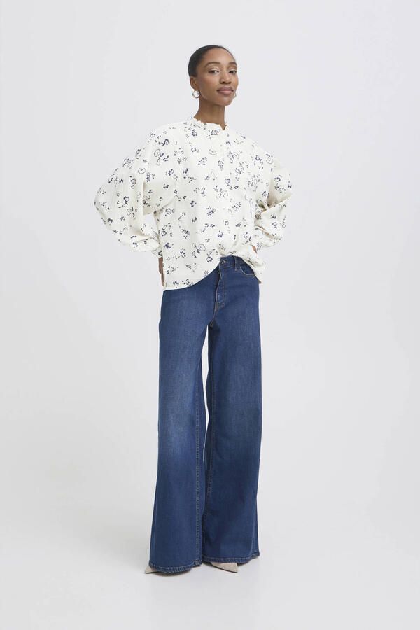 ICHI blouse blauw - Foto 2