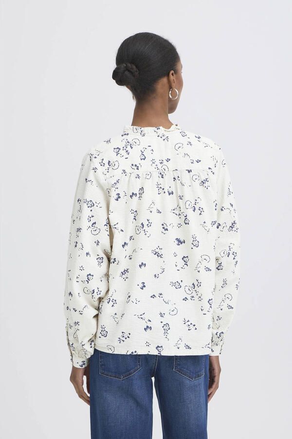 ICHI blouse blauw - Foto 3
