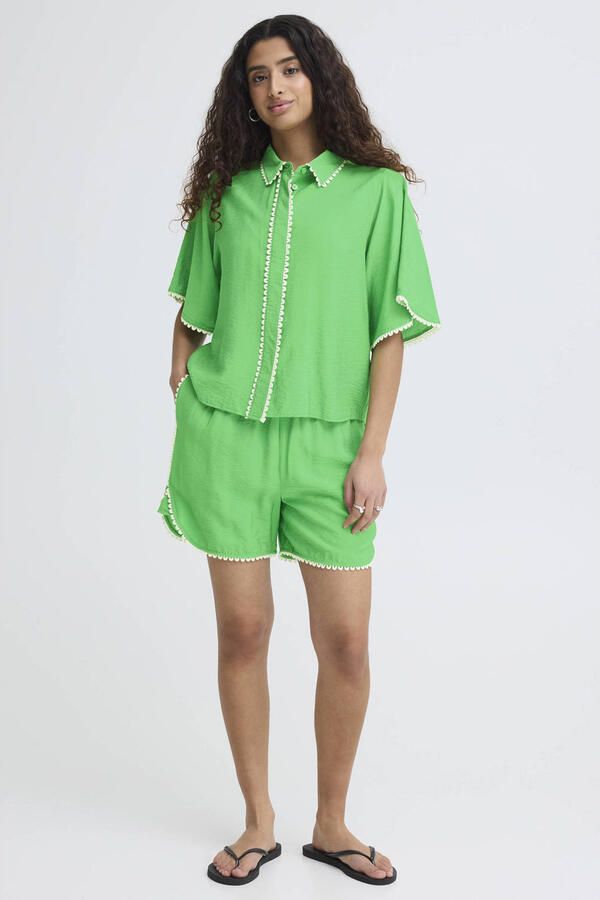 ICHI blouse groen - Foto 2